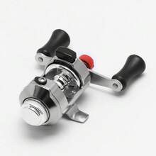 JTUUWRAP 1pc Drum Wheel Metal Pen Shaped Fishing Rod, Suitable For Spinning Rod And Lure Rod, With Mini Fishing Reel - Silver - View 9