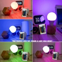 Bombillas LED multicolor (paquete de 1): bombilla LED inteligente de cambio de color con control remoto - Multicolor - Ver 2