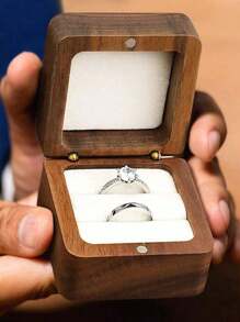 Caixa de anel de madeira personalizada (1 unidade), presente para o Dia das Mães, caixa para anel de noivado, presente de aniversário, presente exclusivo para ela, namorada, esposa, Dia dos Namorados, Dia das Mães, aniversário, formatura, casamento, presente para mãe, avó, mãe querida.