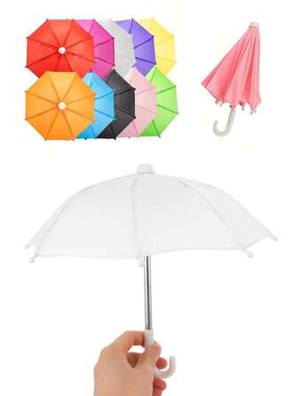 Accesorio para muñeca de 18 pulgadas: mini paraguas de 1 pieza, ajustable para lluvia/sol, adecuado para muñecas BJD de escala 1/4 y 1/3