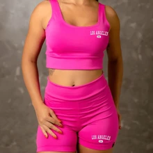 Women Sports Sets - 玫紅色 - 查看 2