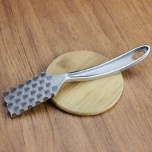 1pc,Fish Skin Brush,304 Stainless Steel,Integrated Molding,Fish Scale Scraping,Fish Scale Planing,Stable And Durable - Silver - View 5