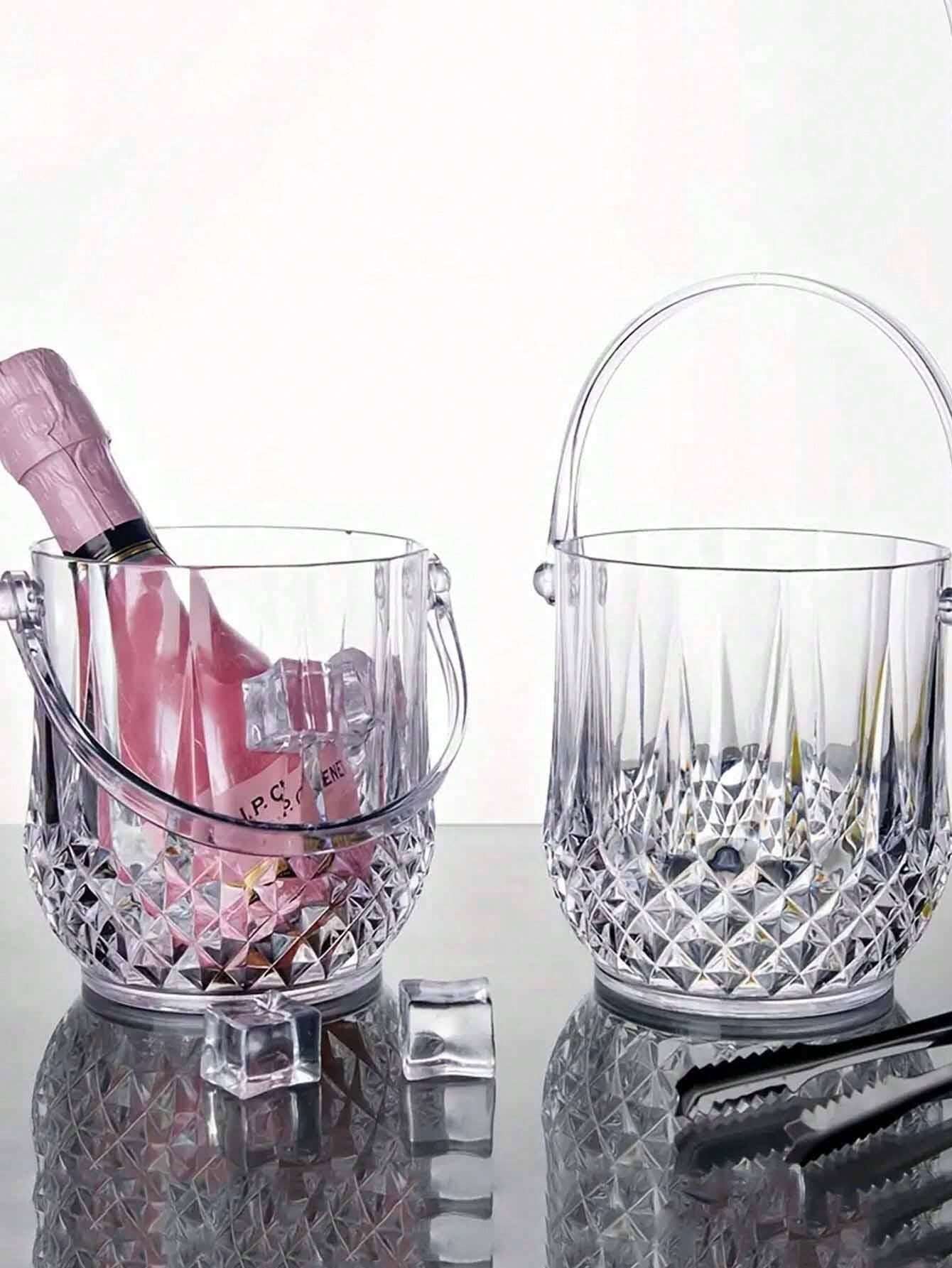 1Pc, Ice Bucket, Transparent Ice Bucket, Ice Bucket For Outdoor Picnics