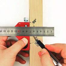 Steel Ruler Positioning Block 45/60/90 Degree Angle Scriber Line Marking Gauge Woodworking Square Scribe For Ruler Locator Woodworking Carpentry Scriber Measuring Tools - Positioning Block With Stainless Steel Ruler - View 11