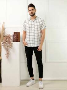 camisa masculina xadrez