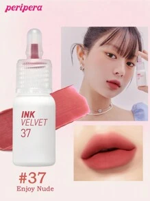 K-Beauty Peripera Ink The Velvet Liquid Lipstick, High Pigment Color, Longwear, Weightless, Gluten-Free, Paraben-Free Velvet Matte Lipstick, Liquid Lipstick, Smooth, Long Lasting, K-Beauty, Korean Makeup - #37 Enjoy Nude - 查看 1
