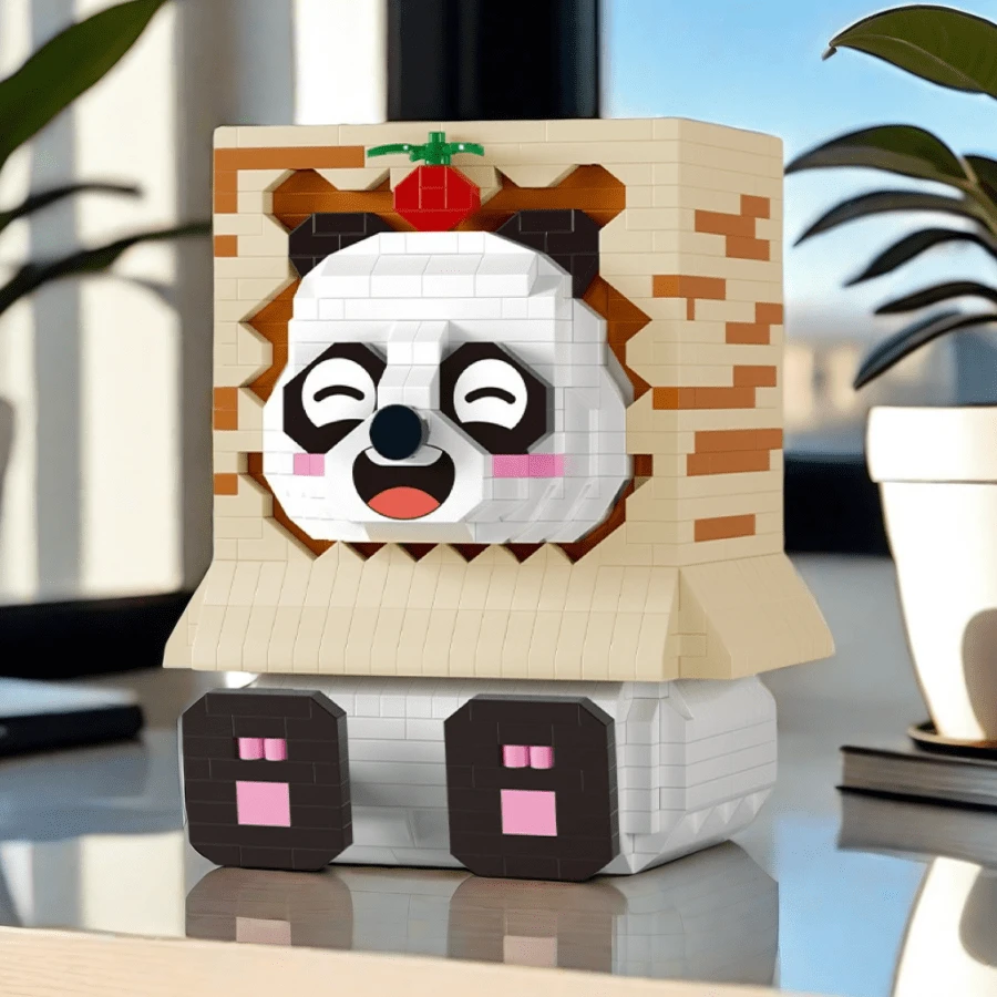 4 pezzi figure di panda, ornamenti di panda, figure di animali decorazione per micro paesaggio, ornamento, bonsai, artigianato, decorazione di torta