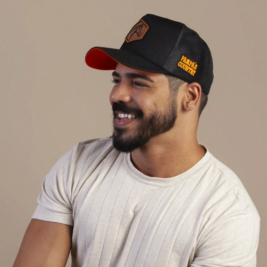 Men Baseball Cap - لون برتقالي - مشاهدة 1