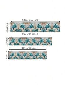 Beach Ocean Turtle Octopus Coral Linen Table Runners Kitchen Table Decor Farmhouse Holiday Party Nautical Table Runners Decorations - Summer Ocean - View 2