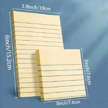 200sheets Line Sticky Notes 4 Colors Portable Student Note Marker Writing Sticky Notes, Self-Adhesive Easy To Apply Notepad Office, Home, School Big And Small Two Styles, Office Small Helper - Multicolor - View 2