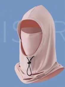 1set Sunscreen Mask For Men, Full Face, Headband, And Neck Protector, Removable Hood, Thin, Breathable, Summer Versatile Ice Silk Sun Hat For Women