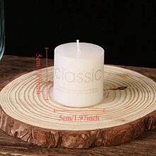 1 Stück/4 Stück Elfenbein Weiße Große Zylindrische Kerze - Rauchlos, Geruchlos, Verwendet für Notbeleuchtung in Haushalten, Kirchen, Gebete, Reue, romantische Hochzeiten und Heimdekoration, 7 Größenoptionen