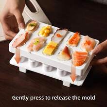 1pc Sushi Maker Mold, Rice Ball Shaper Press Tool, Non-Stick Sushi Cooking Model Set - Yellow - View 4