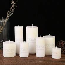 1 Stück/4 Stück Elfenbein Weiße Große Zylindrische Kerze - Rauchlos, Geruchlos, Verwendet für Notbeleuchtung in Haushalten, Kirchen, Gebete, Reue, romantische Hochzeiten und Heimdekoration, 7 Größenoptionen