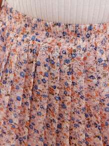 GORLYA Tween Mädchen Bohemian Chiffon Plissee A-Linie Swing Maxirock, elastischer Bund, geeignet für Freizeitausflüge, Shopping, Spaziergänge, den Schulanfang, Abendessen, Partys usw.