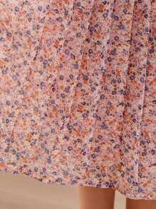 GORLYA Tween Mädchen Bohemian Chiffon Plissee A-Linie Swing Maxirock, elastischer Bund, geeignet für Freizeitausflüge, Shopping, Spaziergänge, den Schulanfang, Abendessen, Partys usw.
