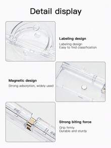 1pc Transparent Magnetic Document Folder For Bills, Exams, And Papers - Clear - View 7