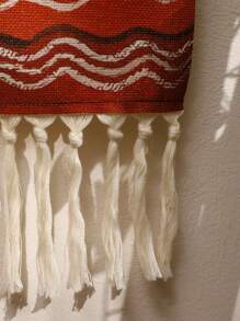 1 tấm thảm treo tường phong cách Boho, thảm treo tường dài bằng vải lanh kiểu Bohemian có tua rua, trang trí tường dọc hẹp, thích hợp cho phòng ngủ, phòng tắm, phòng khách, trang trí nhà cửa, trang trí phòng, trang trí tường, quà tặng sinh nhật, tốt nghiệp. - Nhiều màu - Xem 5