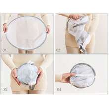 1pc Laundry Basket & Clothes Drying Net With Clothespin For Socks,Blue Sweater & Underwear Hanging Dryer Rack - Dark Green - View 3