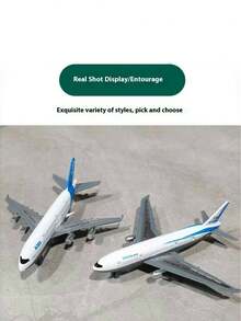 1pc Fun Small Passenger Plane Toy, Metal Return Aircraft, Anti-Fall Die-Cast Aircraft Model, Suitable For Holiday Gifts, Decorations, - White - View 2