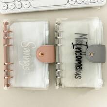 1 Set A6 Binder Budget Book,12pcs Letter Bags,Cash/Ticket/Bill Cards Organizer,Zipper Refill Bags,Management Planner Back To School