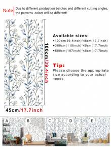 1 件复古绿色植物花卉图案防水防污自粘墙纸，非常适合家庭装饰、厨房橱柜、房间背景改造、翻新贴纸撕掉墙板、墙纸、壁纸、春季装饰物品刷新您的家、拉玛装饰贴纸礼物生日毕业 - 彩色 - 查看 12