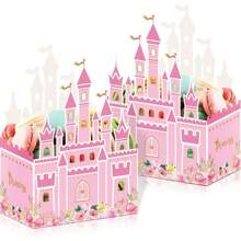 10 Princess Castle Boxes, Princess Castle Candy Boxes, Glitter Princess Castle Carnival Decorations, Birthday Gift Boxes For Party Supplies, Back To School Valentine Day