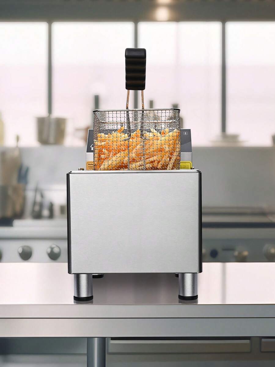 Commercial Deep Fryer 12L Single Tank /24L Dual Tank Electric Deep Fryers With Basket Stainless Steel Electric Countertop Fryer For Restaurant - 美規B型插(110-127V) - 查看 1