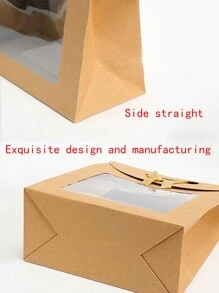 حقائب ورقية بأربع فتحات عرضية، مزينة بقوس ذو لون سادة، مناسبة للهدايا مع مقابض للحمل