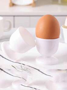 1pc/2pcs/4pcs Plastic Egg Tray Egg Holder Stand Cup Holder Dinnerware Shot Glass Egg Storage - White - View 1