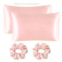 4pcs/Set, Including 2 Hair Ties And 2 Colorful Oxford Fabric Pillowcases, Pillow Core Not Included