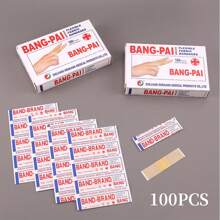 100pcs Non-Woven Bandage Hemostatic Cloth Anti-Wear Heel Waterproof Cartoon Cute Breathable Elastic Bandage Home Protection Outdoor Sports Essential For Emergency Kit Bag - Multicolor - View 1