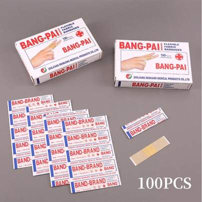 100pcs Non-Woven Bandage Hemostatic Cloth Anti-Wear Heel Waterproof Cartoon Cute Breathable Elastic Bandage Home Protection Outdoor Sports Essential For Emergency Kit Bagramadan collection