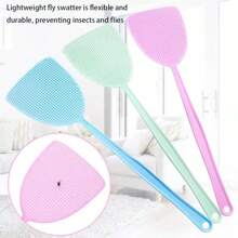 مصيدة الذباب اليدوية 3 قطع / 2 قطع / 1 قطعة، قاتل الحشرات المنزلية و الحشرات في السكن الجامعي ، مقبض طويل متين ، لا يسهل كسره