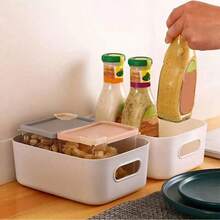 1 Plastic Storage Box, Large-Sized Storage Frame For Tabletop, Storage Container, Kitchen Storage Box, Storage Basket Product - Multicolor - View 6