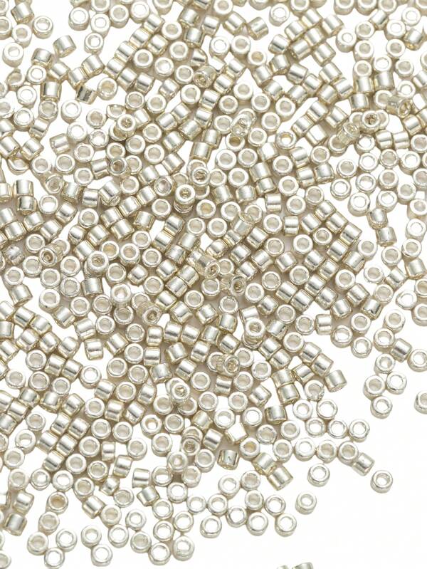 1 bolsa 1800 piezas Cuentas Diy de Material de vidrio de Color Metal galvanizado de 2mm, adecuadas para joyería de borlas, accesorios hechos a mano