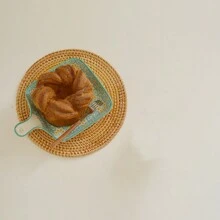 1pc Vietnam Autumn Rattan Woven Coaster Set Tea Mat Cup Tea Ceremony Tea Set Iron Pot Heat Insulation Mat To Keep Pot Mat Purple Sand Pot Placemat