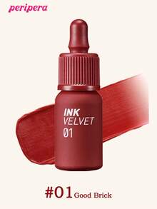 K-Beauty Peripera Ink The Velvet Liquid Lipstick, High Pigment Color, Longwear, Weightless, Gluten-Free, Paraben-Free Velvet Matte Lipstick, Liquid Lipstick, Smooth, Long Lasting, K-Beauty, Korean Makeup - #01 Good Brick - 查看 4