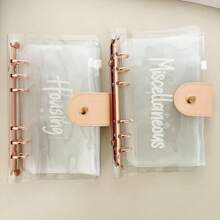 1 Set A6 Binder Budget Book,12pcs Letter Bags,Cash/Ticket/Bill Cards Organizer,Zipper Refill Bags,Management Planner Back To School