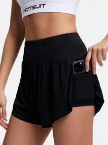 HOTSUIT HOTSUIT Damen Tennisshorts, Laufshorts 3 Zoll, schnelltrocknend und leicht mit Gesäß-Reißverschlusstasche, Sommer Shorts