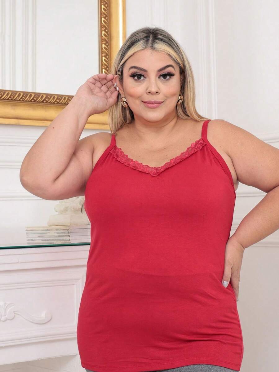 Plus Size Blouses - Đỏ - Xem 1