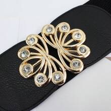 1 pezzo Cintura regolabile per vita grande per donna, fascia in vita elastica con decorazione di strass, elegante e versatile per estate, scuola, autunno, Ognissanti