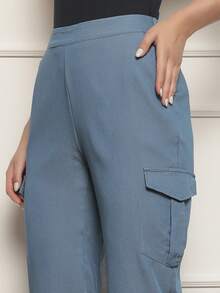 Women Pants - 淺藍色 - 查看 3