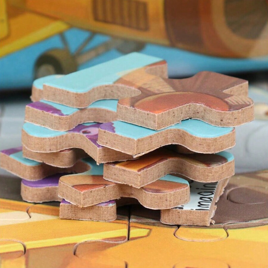 1pc 60piece Jigsaw Puzzle Montessori Games Cartoon Animal Vehicle