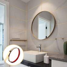 Tiras decorativas y revestimientos de paredes, tiras decorativas metálicas, autoadhesivas, despegar y pegar, para techos, paredes, espejos, esquinas, armarios, alacenas y molduras de automóviles - Amarillo - Ver 3