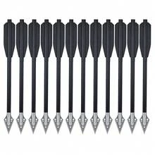 12Pcs 6.7" Crossbow Bolts Aluminum Blade Arrows Hunting For Mini Pistol Crossbow - الأسود - مشاهدة 4