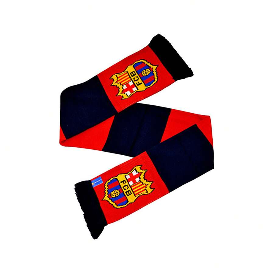 FC Barcelona Official Football Crest Bar Scarf (Red/Navy) - Red/Navy - View 1
