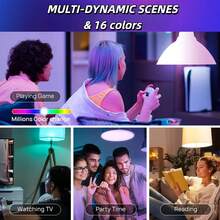 Bombillas LED multicolor (paquete de 1): bombilla LED inteligente de cambio de color con control remoto - Multicolor - Ver 7