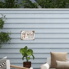 1入獨特設計帶名字的個性化甲板牌，適用於家庭酒吧、戶外牆壁、咖啡店、庭院、門廊，12x8英寸金屬牌 - 彩色 - 查看 8