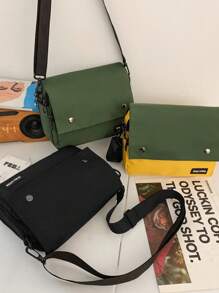 Bolso bandolera, bolso de hombro, bolso cuadrado, bolso mensajero, mini bolso de varios compartimentos, bolso lateral, bolso de universidad, bolso de vacaciones, bolso de fin de semana, bolso de viaje, bolso de gran capacidad, regalo personalizado para hombres, novio, papá, esposo, Día del Padre, Halloween, Navidad, bolso escolar, bolso de estudiante, bolso de libros